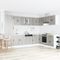 vidaXL Kitchen Cabinet with Door Kalmar 2 pcs Grey 80 x 46 x 81.5 cm