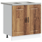 vidaXL Kitchen Cabinet with Door Kalmar 2 pcs Brown 80 x 46 x 81.5 cm