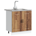 vidaXL Kitchen Cabinet with Door Kalmar 2 pcs Brown 80 x 46 x 81.5 cm