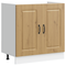 vidaXL Kitchen Cabinet with Door Kalmar 2 pcs Brown 80 x 46 x 81.5 cm