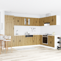vidaXL Kitchen Cabinet with Door Kalmar 2 pcs Brown 80 x 46 x 81.5 cm