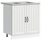 vidaXL Kitchen Cabinet with Door Lucca 2 pcs White 80 x 46 x 81.5 cm