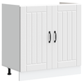 vidaXL Kitchen Cabinet with Door Lucca 2 pcs White 80 x 46 x 81.5 cm