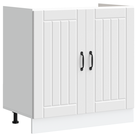 vidaXL Kitchen Cabinet with Door Lucca 2 pcs White 80 x 46 x 81.5 cm