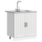 vidaXL Kitchen Cabinet with Door Lucca 2 pcs White 80 x 46 x 81.5 cm