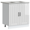 vidaXL Kitchen Cabinet with Door Lucca 2 pcs White 80 x 46 x 81.5 cm