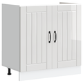 vidaXL Kitchen Cabinet with Door Lucca 2 pcs White 80 x 46 x 81.5 cm