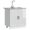 vidaXL Kitchen Cabinet with Door Lucca 2 pcs White 80 x 46 x 81.5 cm