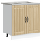 vidaXL Kitchen Cabinet with Door Lucca 2 pcs Brown 80 x 46 x 81.5 cm
