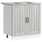 vidaXL Kitchen Cabinet Lucca 2 pcs Light Grey 80 x 46 x 81.5 cm