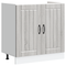 vidaXL Kitchen Cabinet Lucca 2 pcs Light Grey 80 x 46 x 81.5 cm