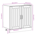 vidaXL Kitchen Cabinet Lucca 2 pcs Light Grey 80 x 46 x 81.5 cm