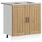 vidaXL Kitchen Cabinet with Door Lucca 2 pcs Brown 80 x 46 x 81.5 cm