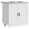 vidaXL Sink Base Cabinet with Door Porto 2 pcs White 80 x 46 x 84.5 cm