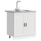 vidaXL Sink Base Cabinet with Door Porto 2 pcs White 80 x 46 x 84.5 cm