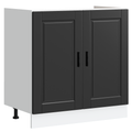 vidaXL Sink Base Cabinet with Door Porto 2 pcs Black 80 x 46 x 84.5 cm