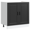 vidaXL Sink Base Cabinet with Door Porto 2 pcs Black 80 x 46 x 84.5 cm
