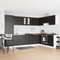vidaXL Sink Base Cabinet with Door Porto 2 pcs Black 80 x 46 x 84.5 cm