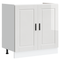 vidaXL Sink Base Cabinet with Door Porto 2 pcs White 80 x 46 x 84.5 cm