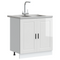 vidaXL Sink Base Cabinet with Door Porto 2 pcs White 80 x 46 x 84.5 cm
