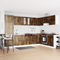 vidaXL Sink Base Cabinet with Door Porto 2 pcs Brown 80 x 46 x 84.5 cm