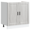 vidaXL Sink Base Cabinet with Door Porto 2 pcs Grey 80 x 46 x 84.5 cm