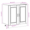 vidaXL Sink Base Cabinet with Door Porto 2 pcs Grey 80 x 46 x 84.5 cm