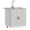 vidaXL Sink Base Cabinet with Door Porto 2 pcs Grey 80 x 46 x 84.5 cm