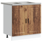 vidaXL Sink Base Cabinet with Door Porto 2 pcs Brown 80 x 46 x 84.5 cm