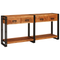 vidaXL with Drawer with Shelf with Storage 2 pcs Brown 160 x 33 x 75 cm Solid acacia wood