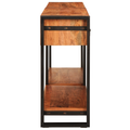 vidaXL with Drawer with Shelf with Storage 2 pcs Brown 160 x 33 x 75 cm Solid acacia wood