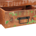 vidaXL Console Tables Set of 2 with Drawers, Multicolour Solid Wood Reclaimed