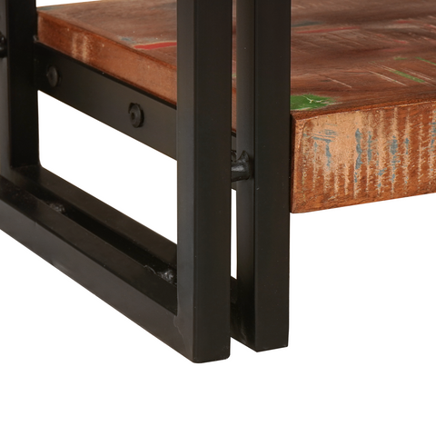 vidaXL Console Tables Set of 2 with Drawers, Multicolour Solid Wood Reclaimed