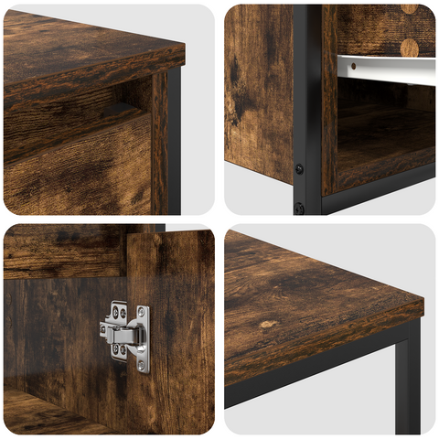 vidaXL 3-Piece Bathroom Furniture Set in Smoked Oak Engineered Wood