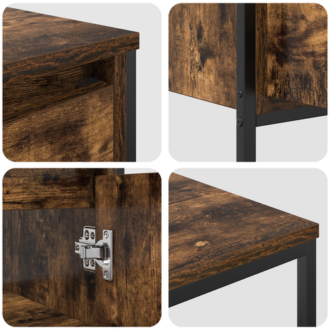 vidaXL 3-Piece Bathroom Furniture Set in Smoked Oak - Engineered Wood