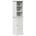 vidaXL Bathroom Furniture Set with Shelf 2 pcs Brown and White Medium