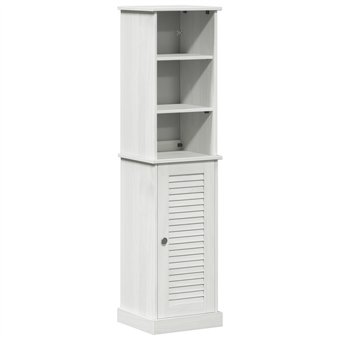 vidaXL Bathroom Furniture Set with Shelf 2 pcs Brown and White Medium