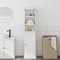 vidaXL Bathroom Furniture Set with Shelf 2 pcs Brown and White Medium