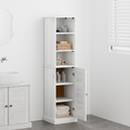 vidaXL Bathroom Furniture Set with Shelf 2 pcs Brown and White Medium