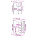 vidaXL Bathroom Furniture Set with Shelf 2 pcs Brown and White Medium