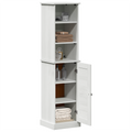 vidaXL Bathroom Furniture Set with Shelf 2 pcs Brown and White Medium