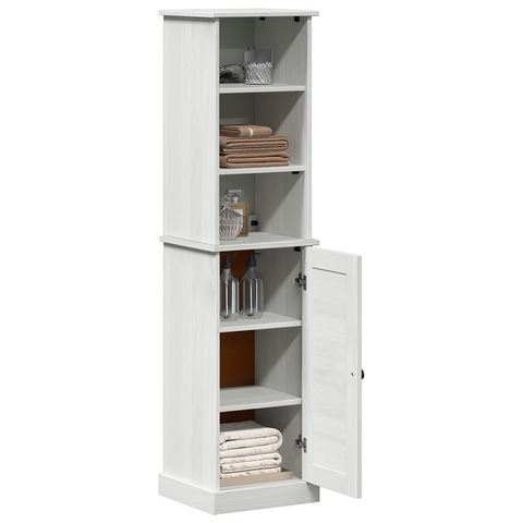 vidaXL Bathroom Furniture Set with Shelf 2 pcs Brown and White Medium