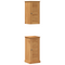 vidaXL Bathroom Furniture Set with Shelf with Storage with Door 2 pcs Brown and Honey brown