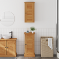 vidaXL Bathroom Furniture Set with Shelf with Storage with Door 2 pcs Brown and Honey brown