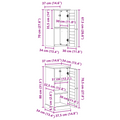 vidaXL Bathroom Furniture Set with Shelf with Storage with Door 2 pcs Brown and Honey brown
