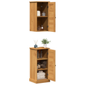 vidaXL Bathroom Furniture Set with Shelf with Storage with Door 2 pcs Brown and Honey brown