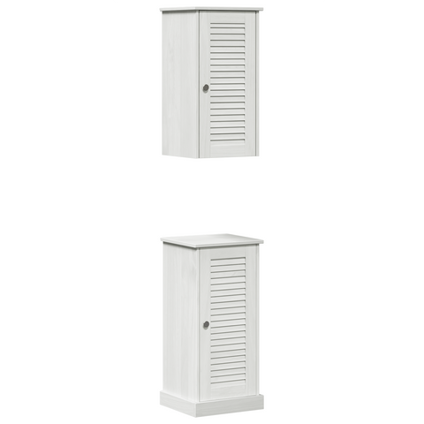vidaXL Bathroom Furniture Set 2 pcs Antique white 37 x 34 x 80 cm