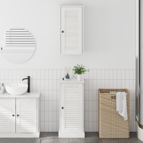 vidaXL Bathroom Furniture Set 2 pcs Antique white 37 x 34 x 80 cm