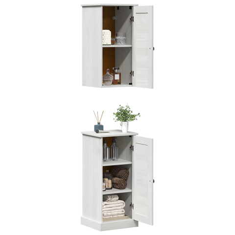 vidaXL Bathroom Furniture Set 2 pcs Antique white 37 x 34 x 80 cm