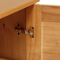 vidaXL Bathroom Furniture Set with Shelf with Storage with Door 2 pcs Brown Solid wood pine